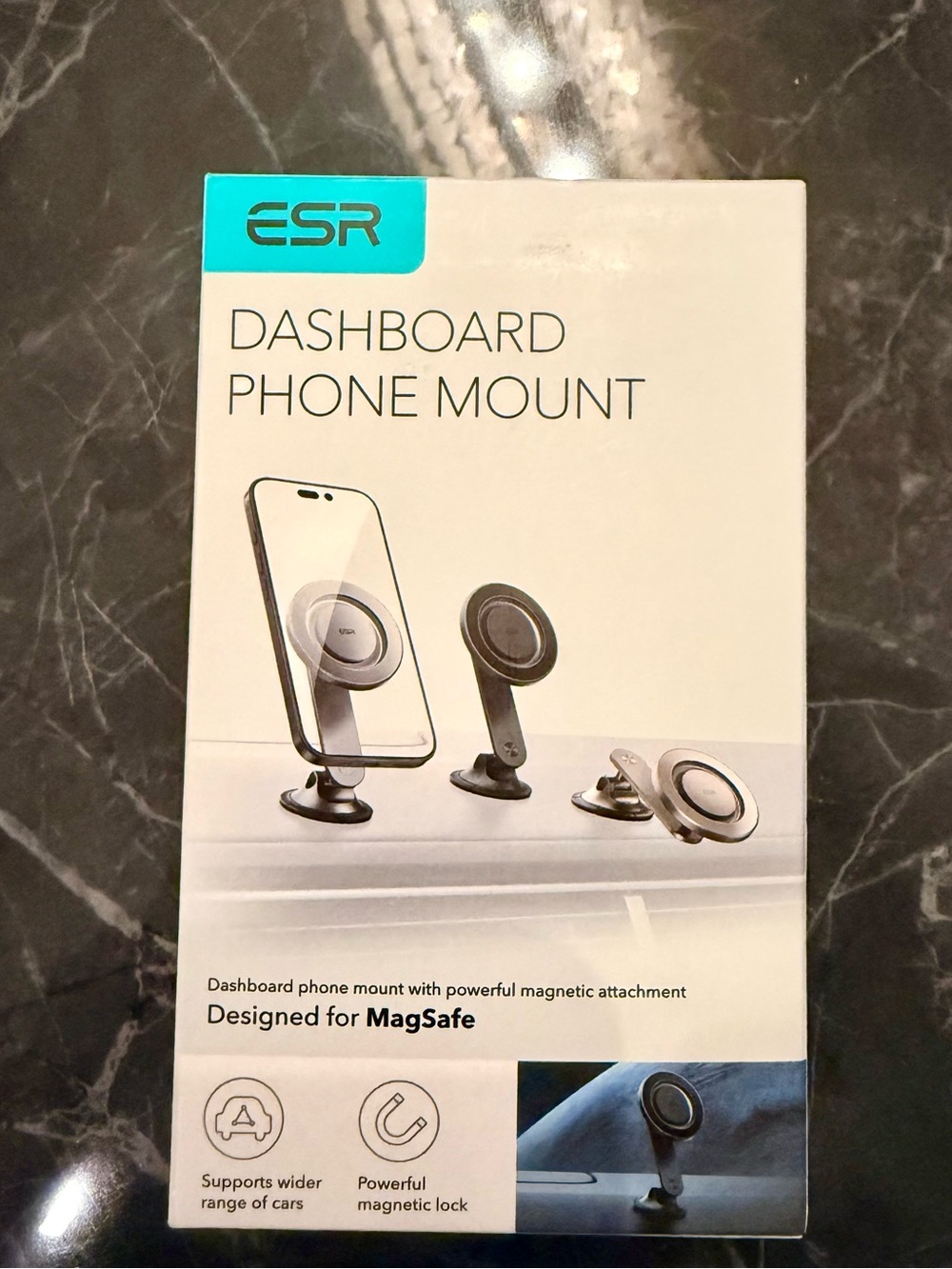 Dashboard Phone Mount Magnetic Car Mount - Black